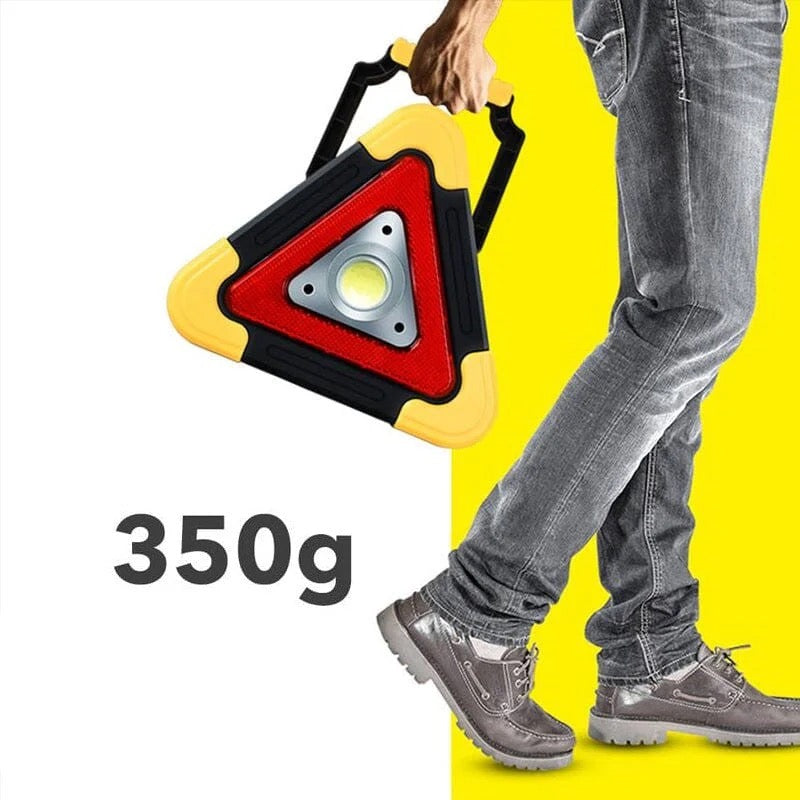 2-in-1 Solar-Powered LED Warning Triangle
