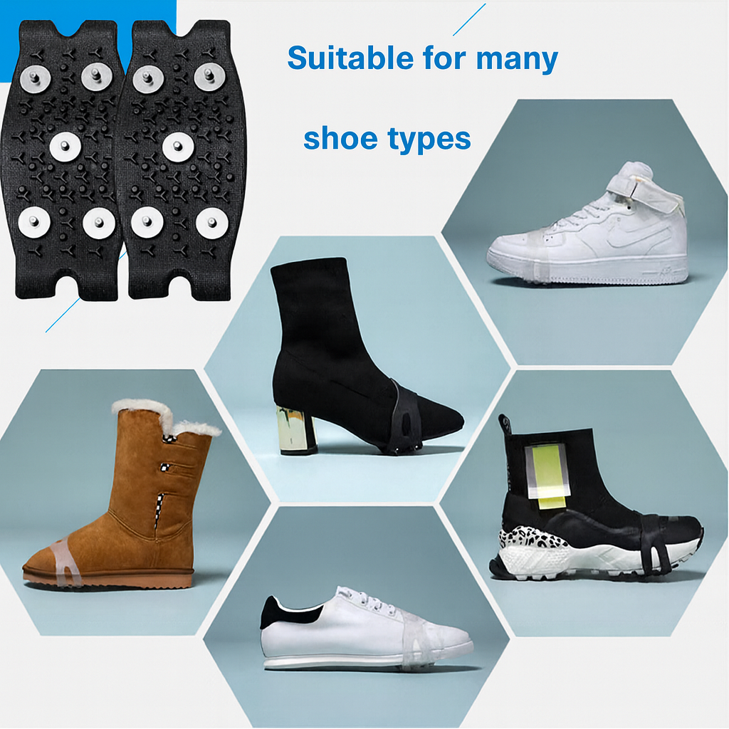 Anti-Slip Shoe Spikes with 5 Studs