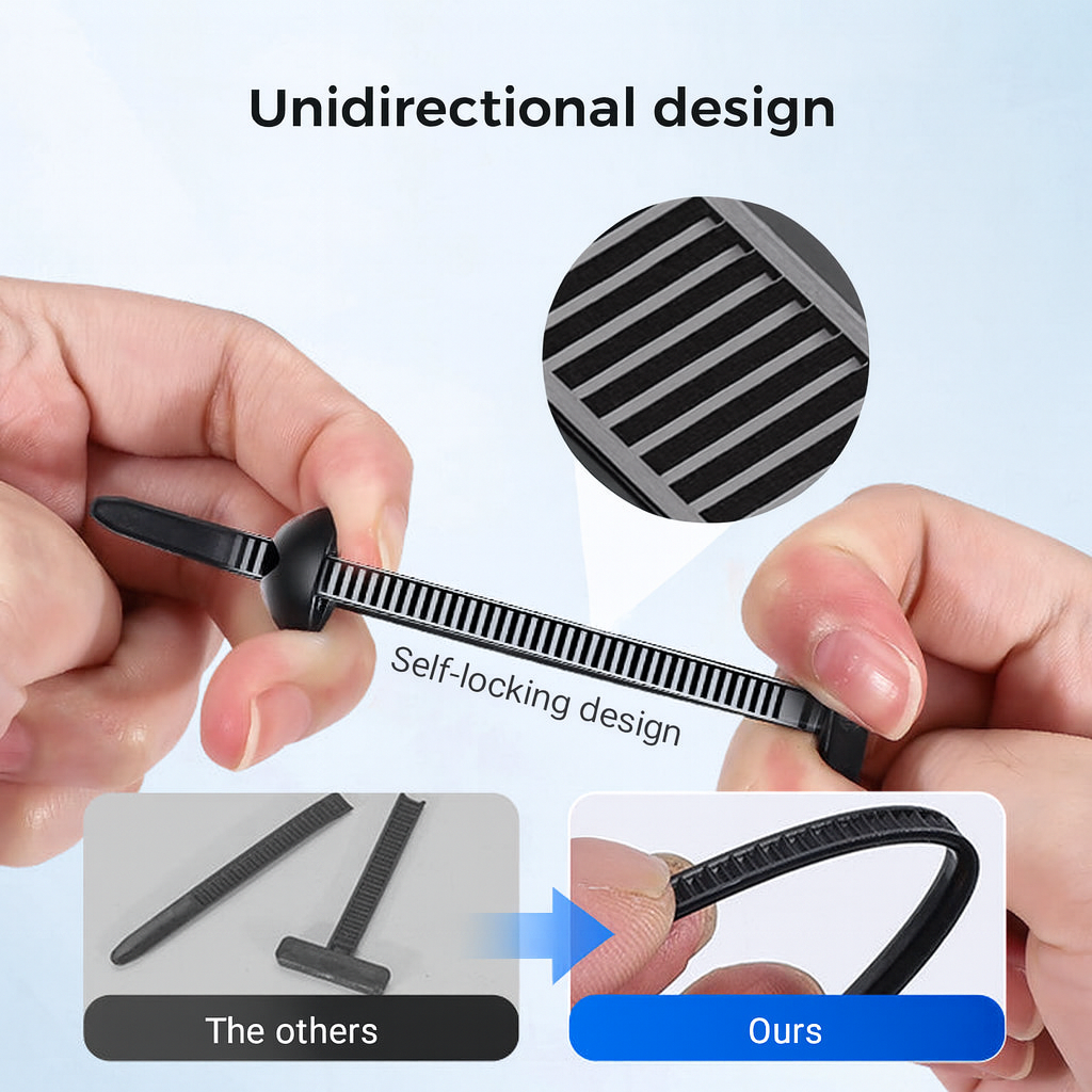 Reusable Nylon Cable Ties – Set of 50