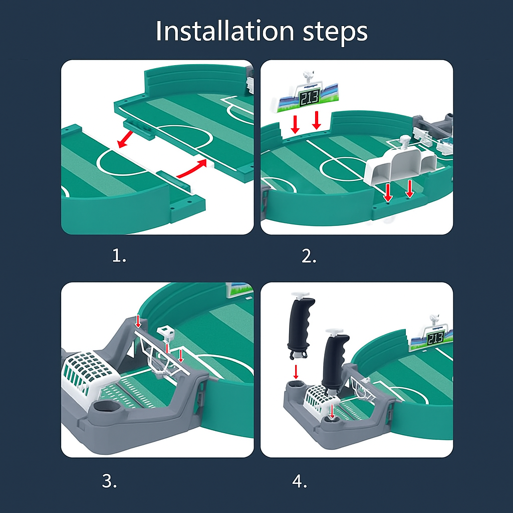 Mini Table Football Game (Tabletop Model)