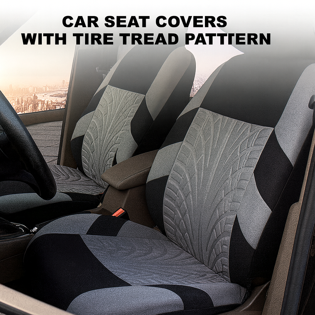 Tough Car Seat Cover Set (Tire-Tread Look)