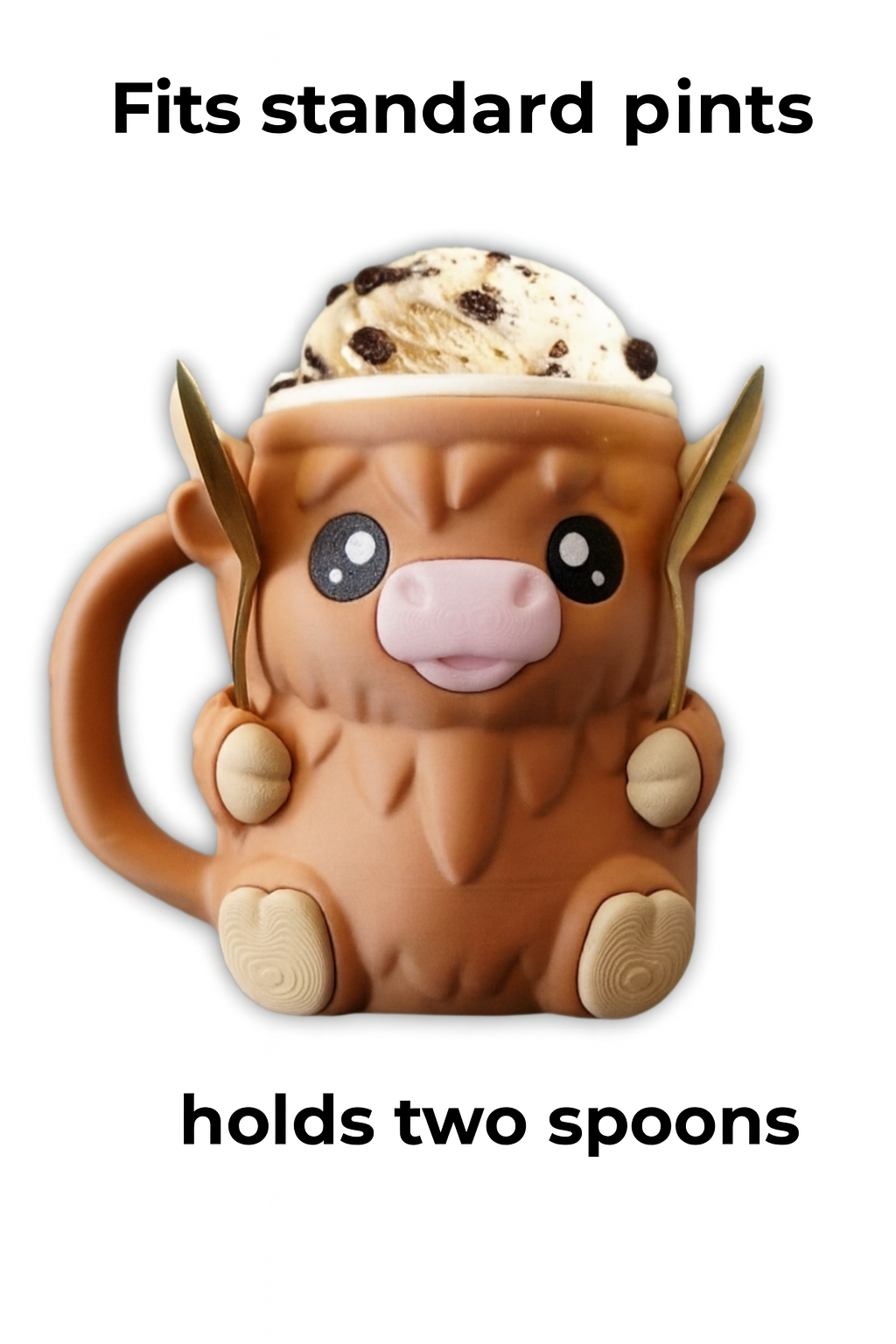 Anti-Drip Ice Cream Holder (Cow Design)