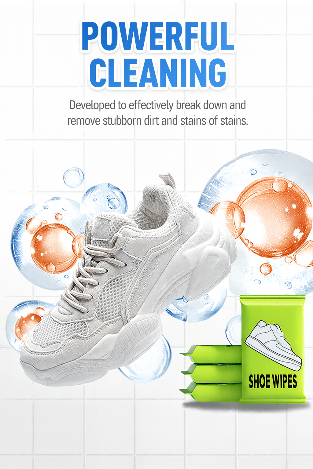Quick-Clean Shoe Wipes – 1 Set (3 Pieces)