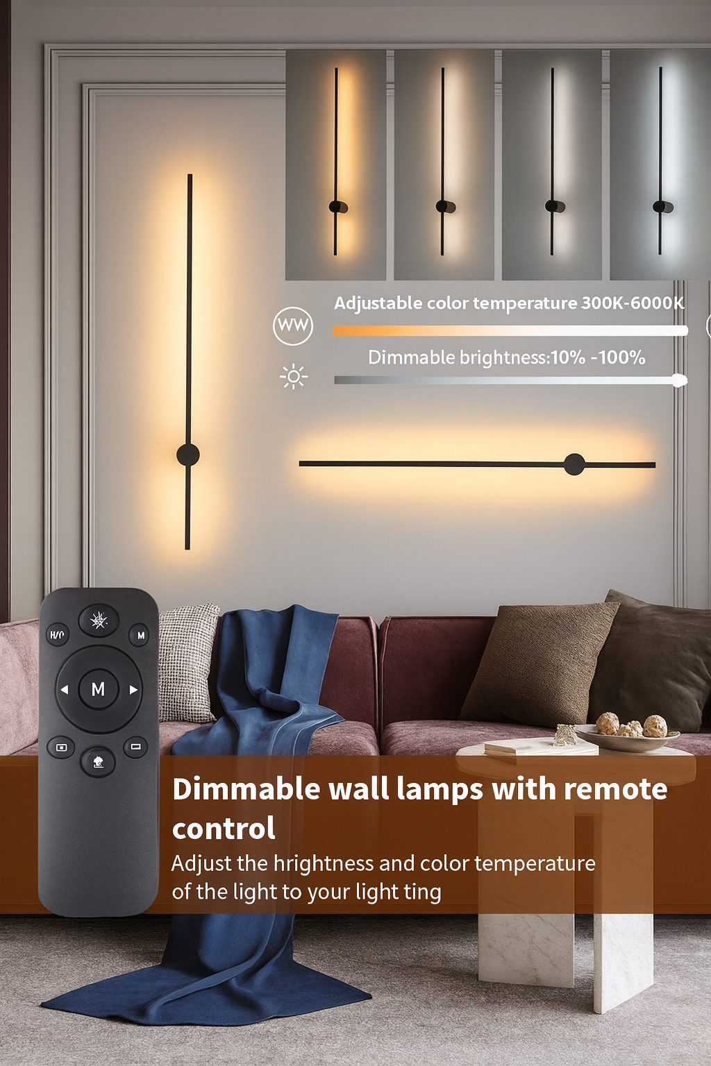 Wireless Wall Lamp with Modern Design