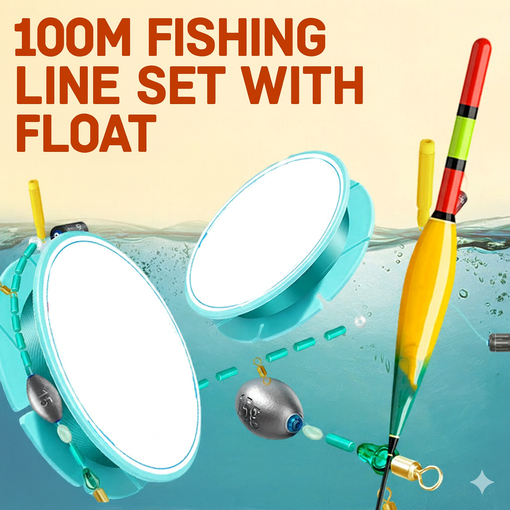 Ready-to-Use Fishing Line (100m) with Float