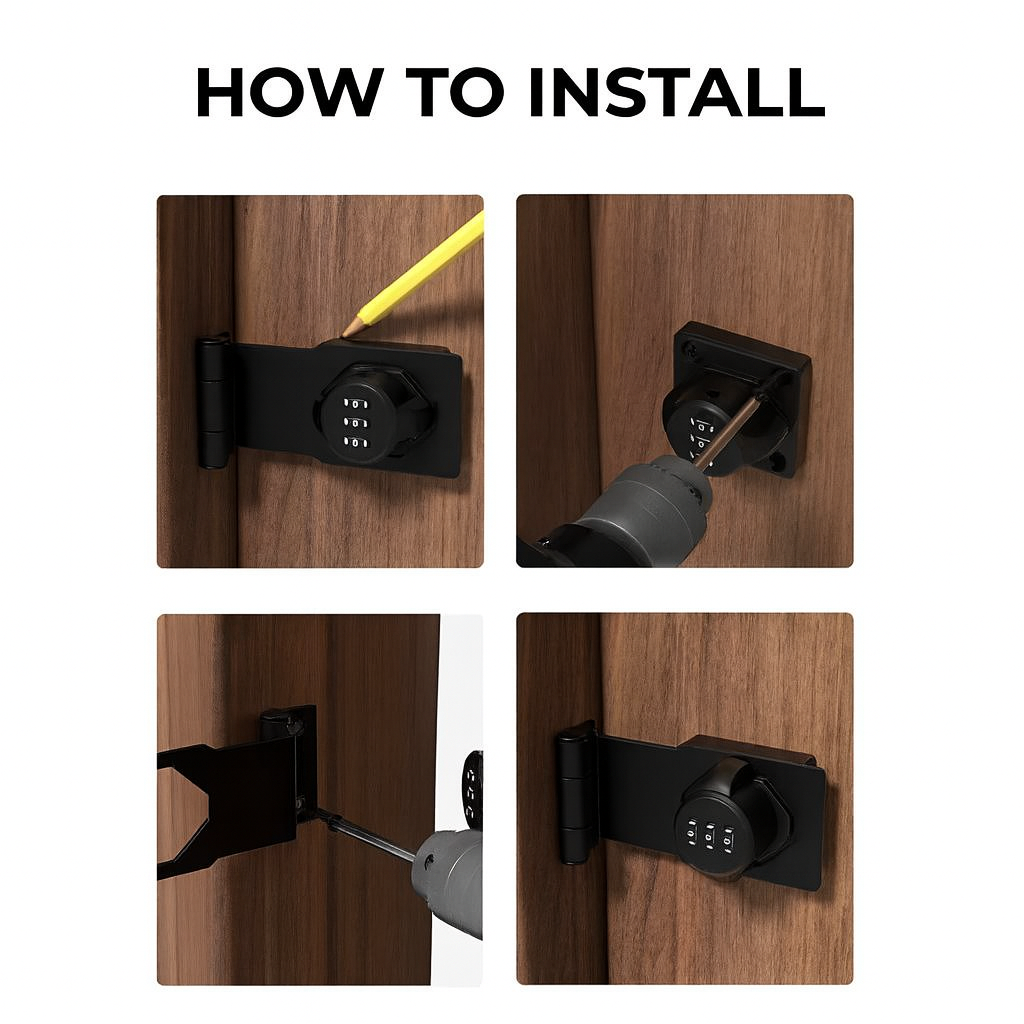 Combination Lock for Cabinets & Doors