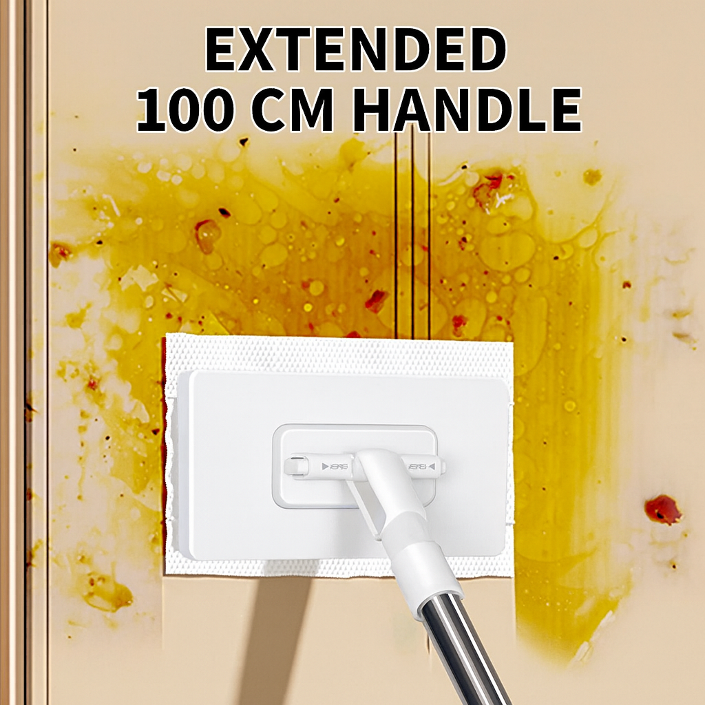 Disposable Dust Mop with 4 Reusable Cloths