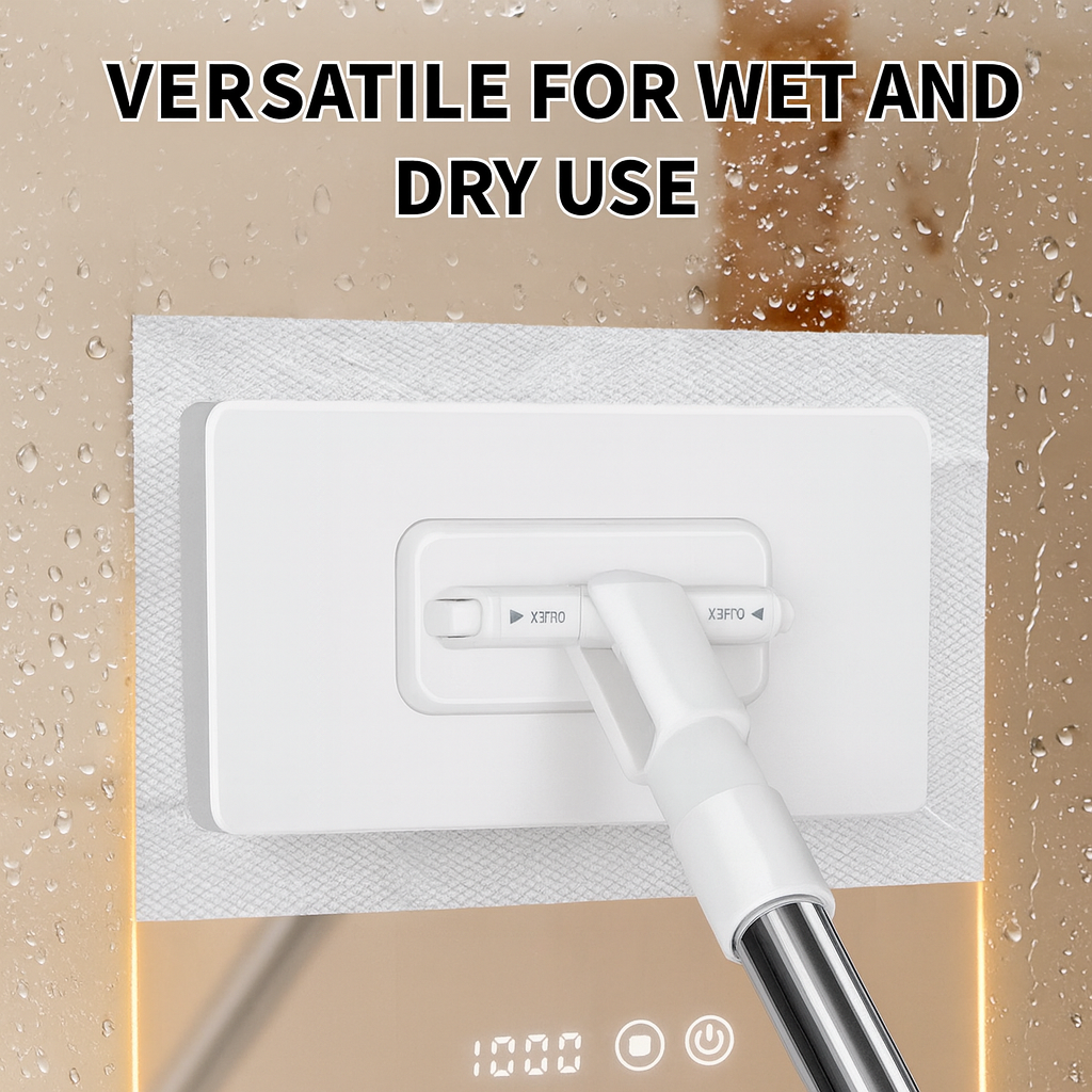 Disposable Dust Mop with 4 Reusable Cloths