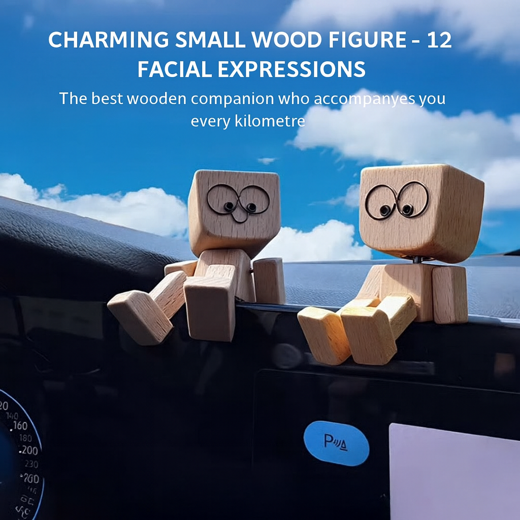 Charming Wooden Figure – 12 Facial Expressions