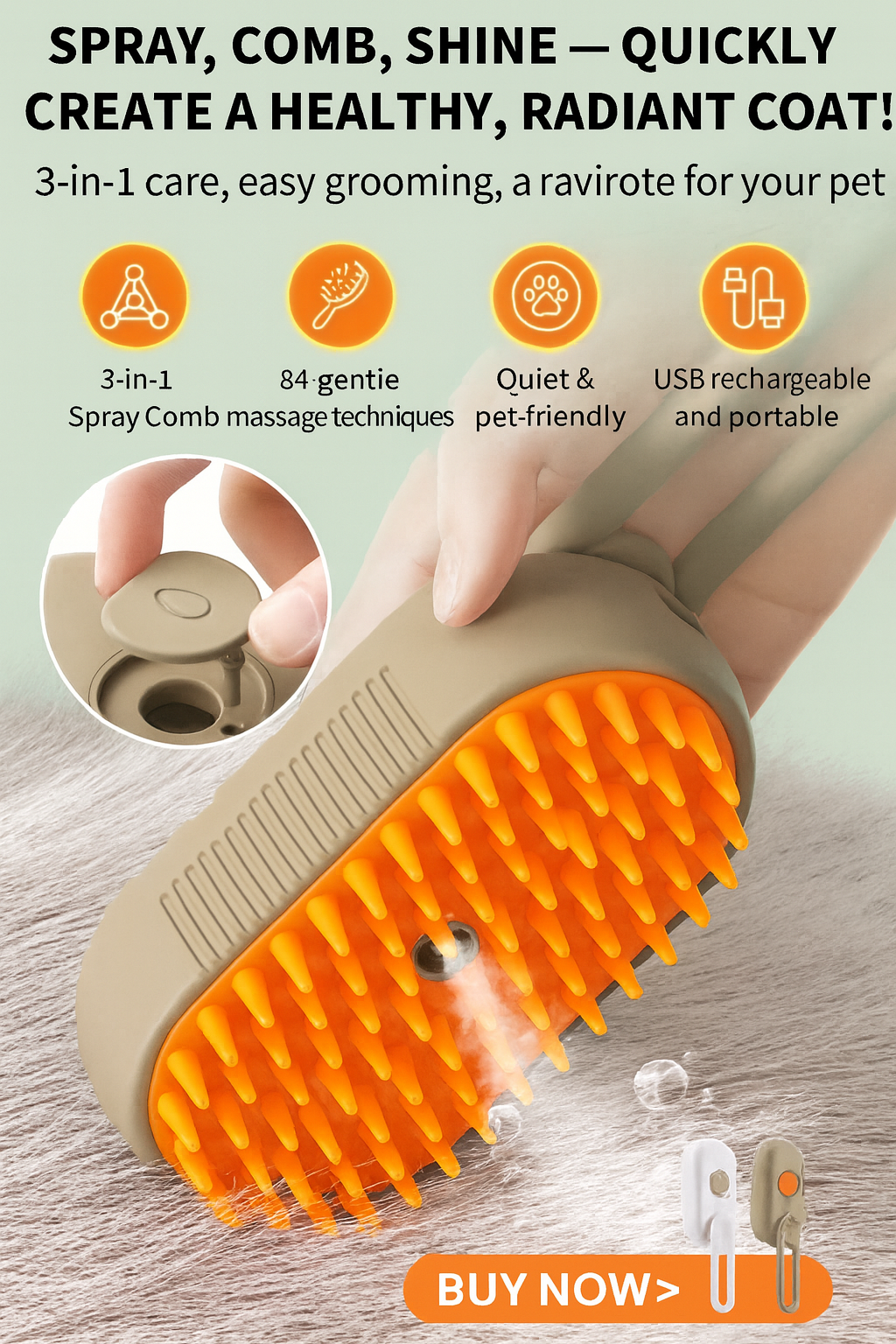 Pet Steaming Comb