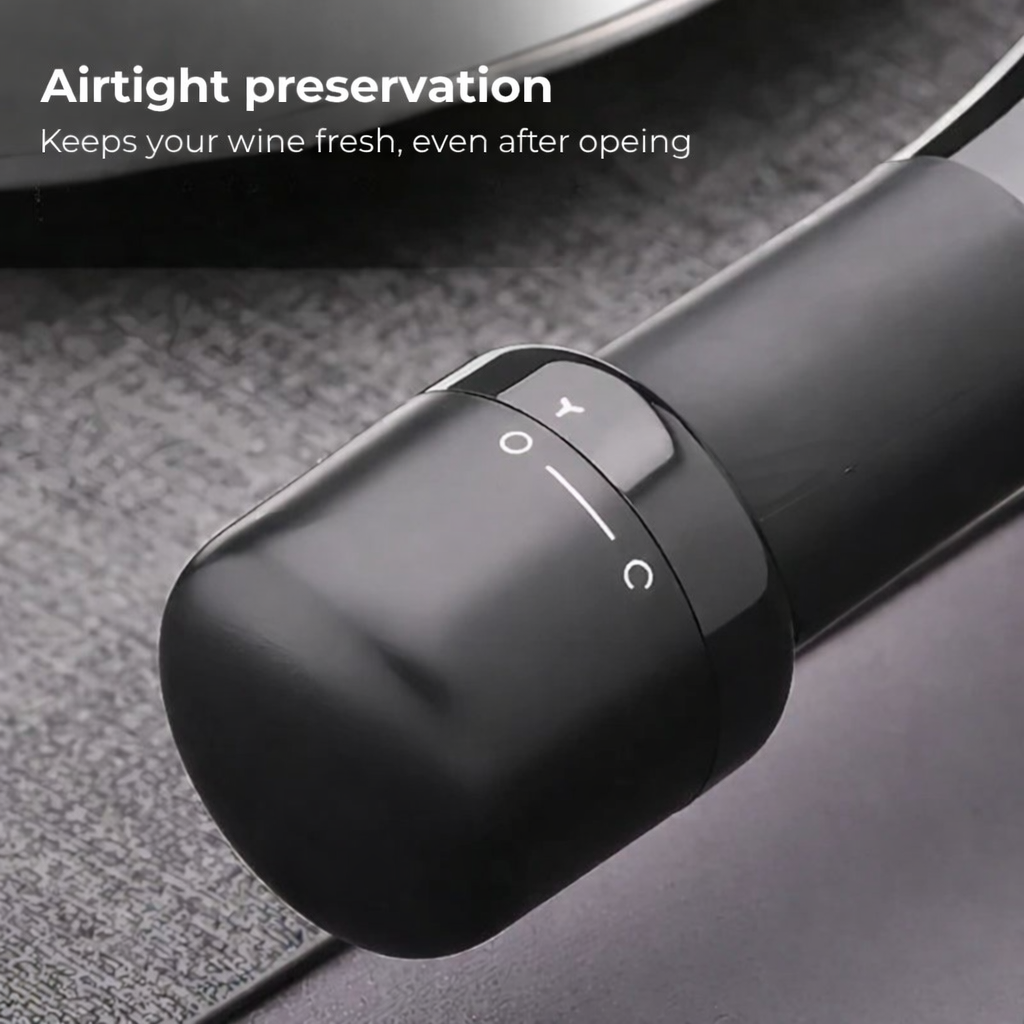 Vacuum Wine Stopper with Pump - Keeps Wine Fresh Longer