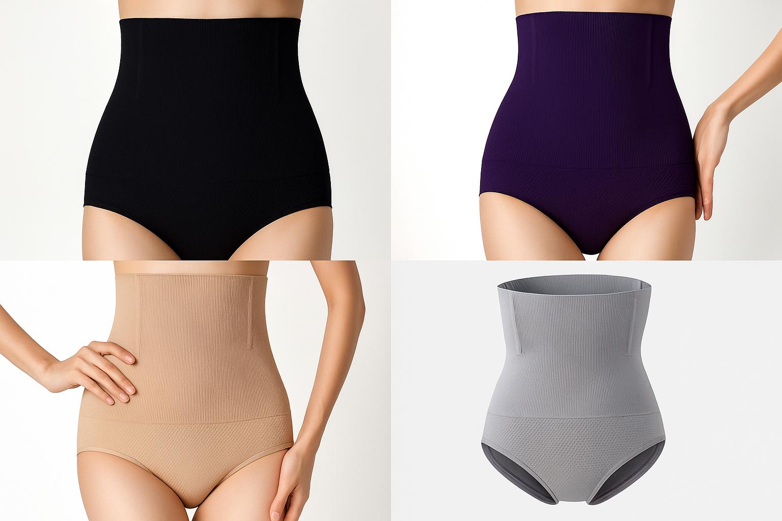 Shapewear Briefs | Tummy Control & High Waist – 1 Set (4 Pieces)