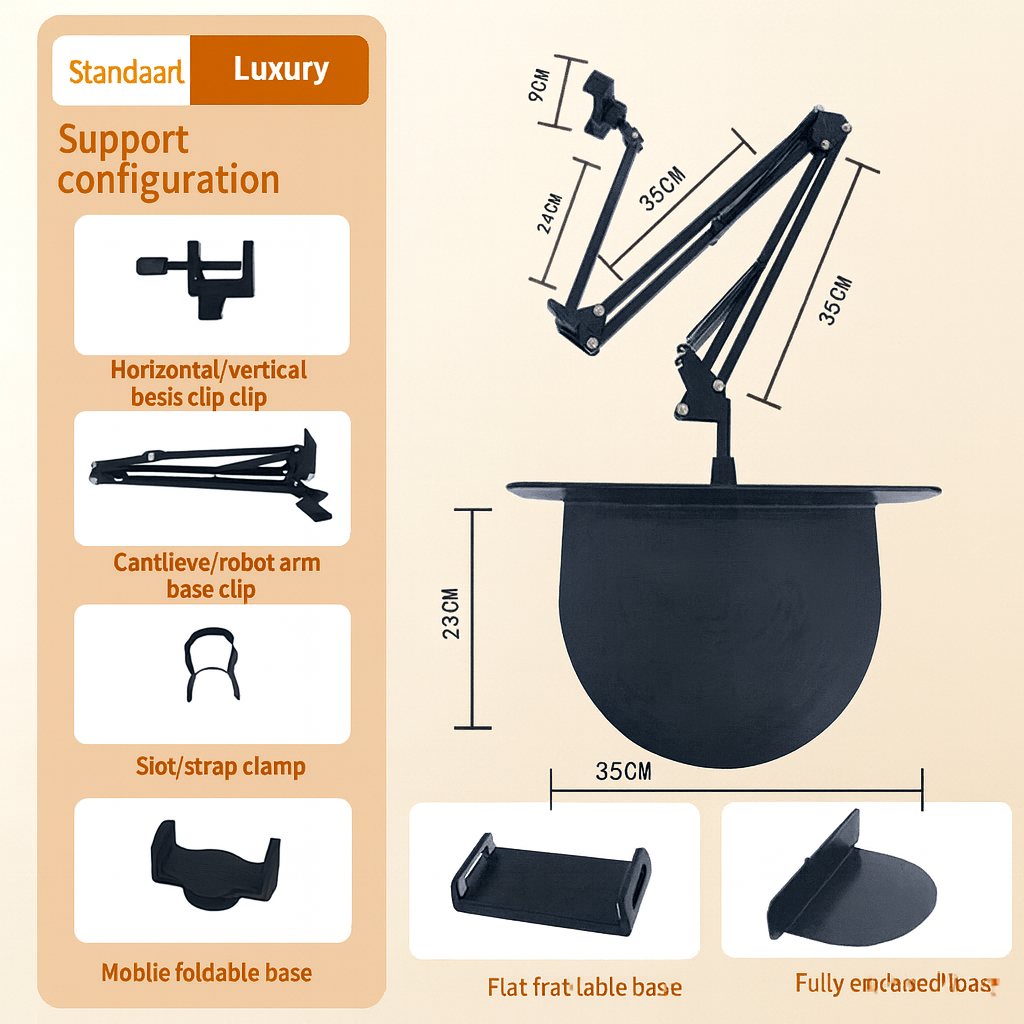 Hidden Bed Holder – Retractable Stand for Phone & Tablet