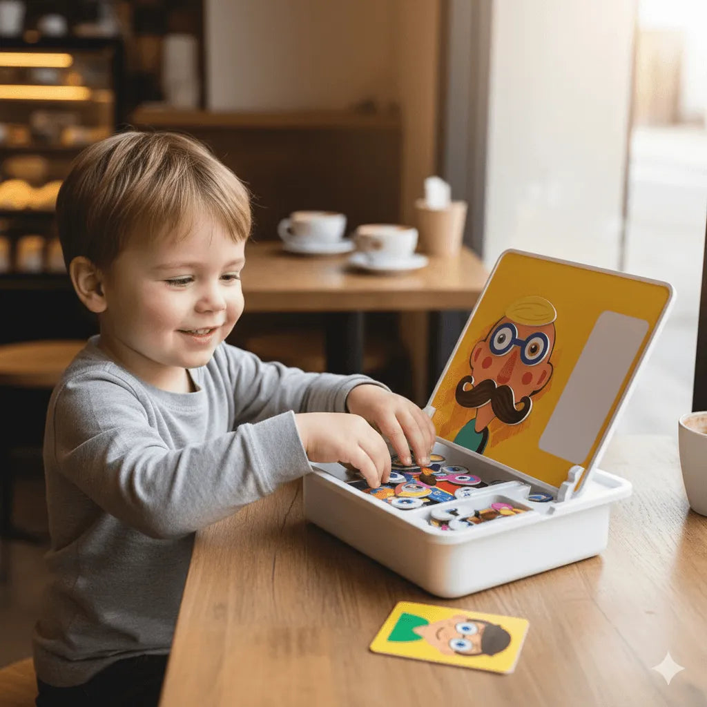 Wooden Magnetic Puzzle: Create Shapes & Patterns