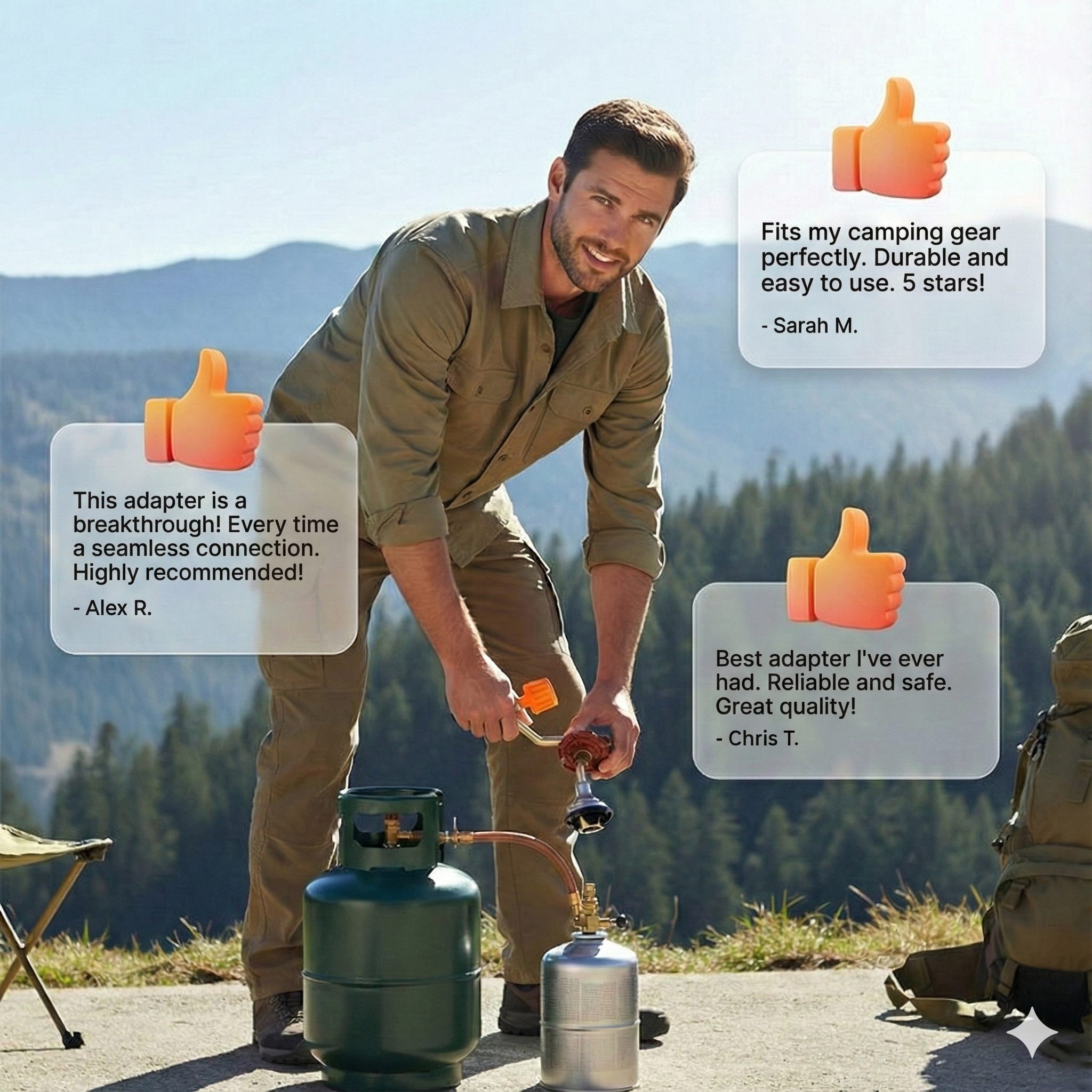 Gas Cylinder Refill Adapter (Camping)