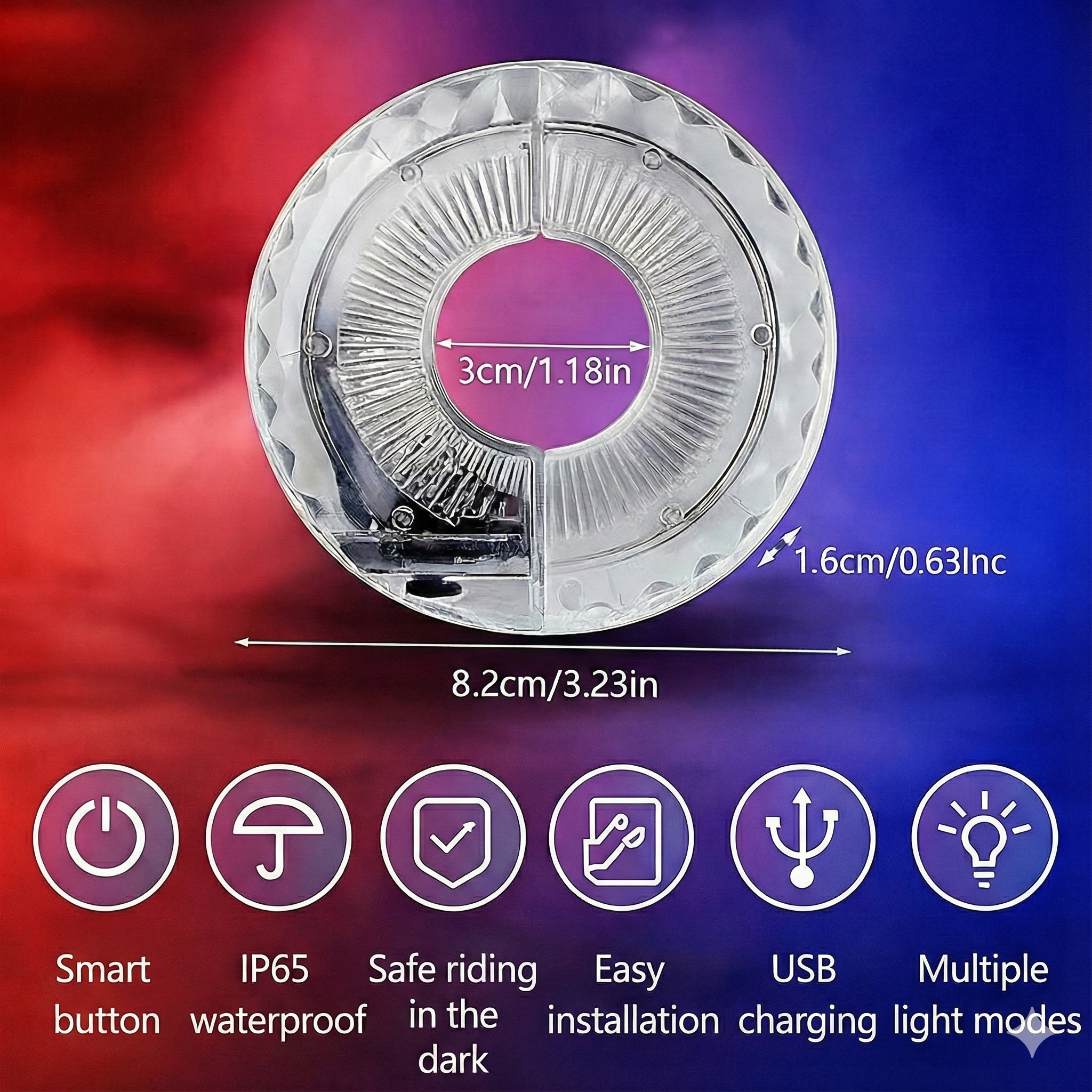 Rechargeable RGB Ambient Light with Motion Sensor