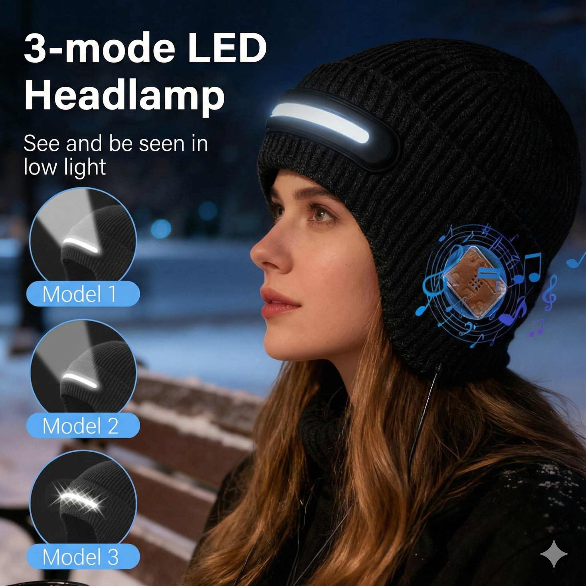 Smart Beanie – Bluetooth & LED Lighting
