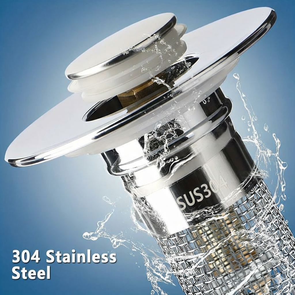 2-in-1 Sink Stopper & Hair Strainer