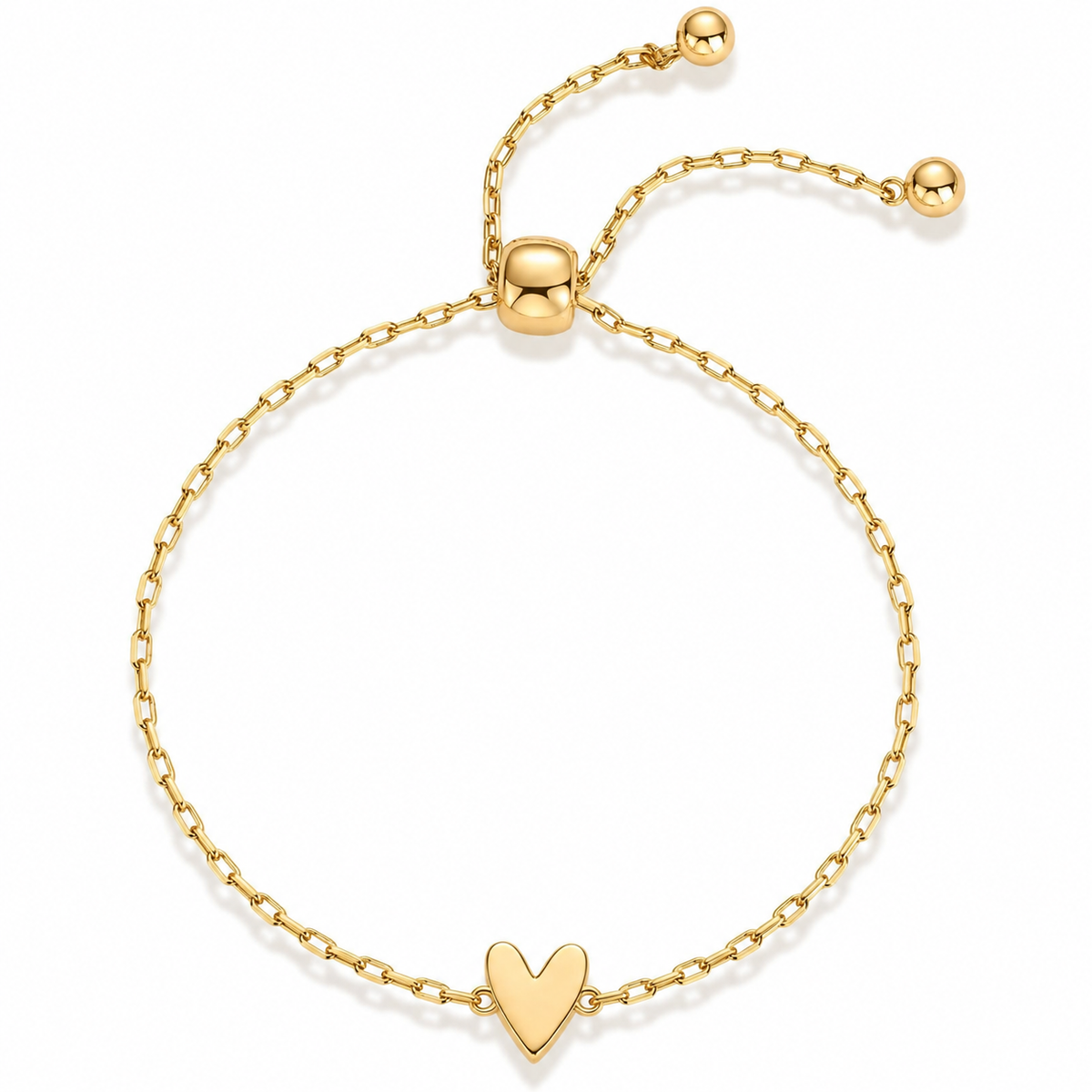 Love Bracelet Set – 14K Gold-Plated Heart Bracelet