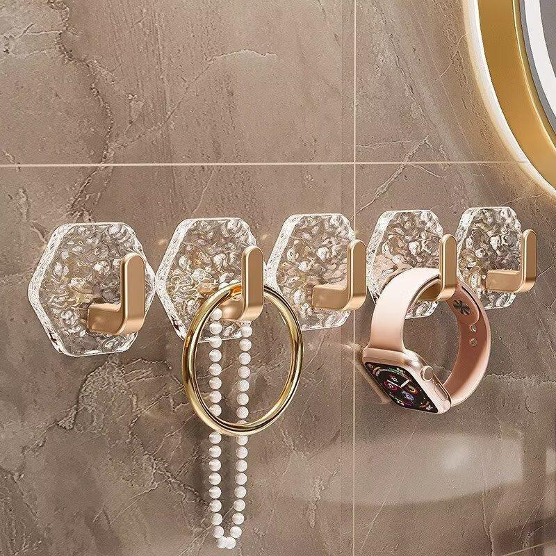 Self-Adhesive Hooks – Hexagonal Wave Pattern Design (1 Set of 10 pcs)