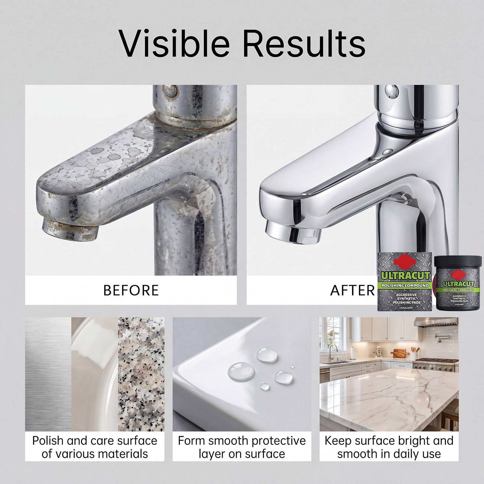 Furniture Polish Paste – Gentle cleaning, furniture restoration and shine for daily care (Suitable for multiple materials)