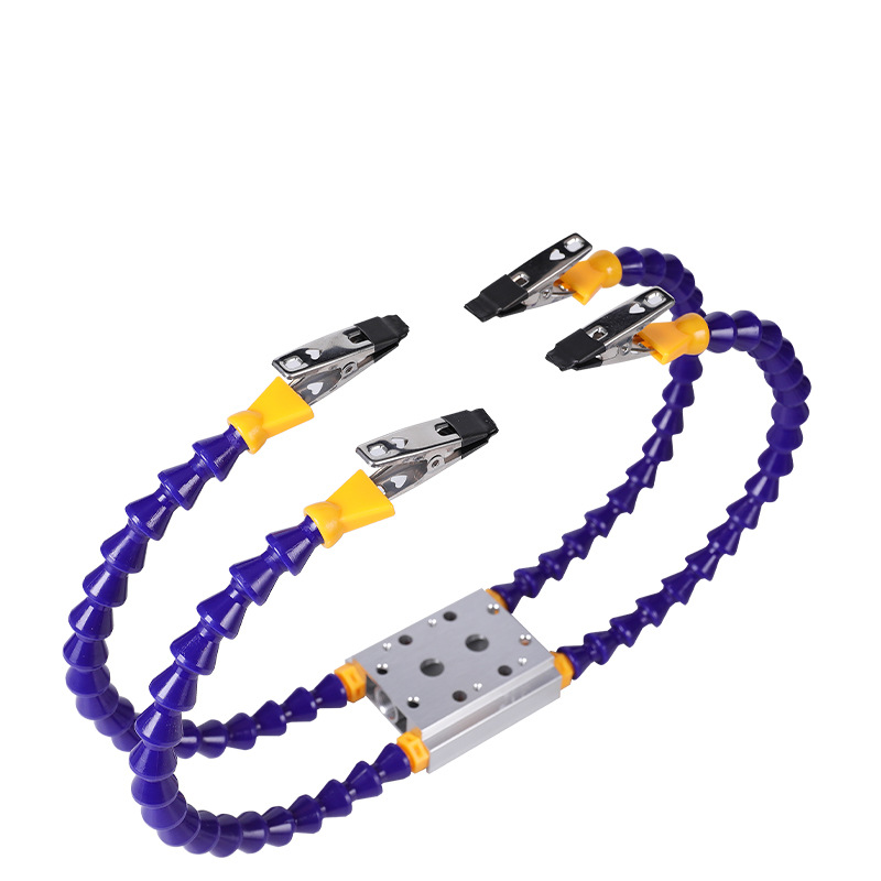 Soldering station with flexible arms