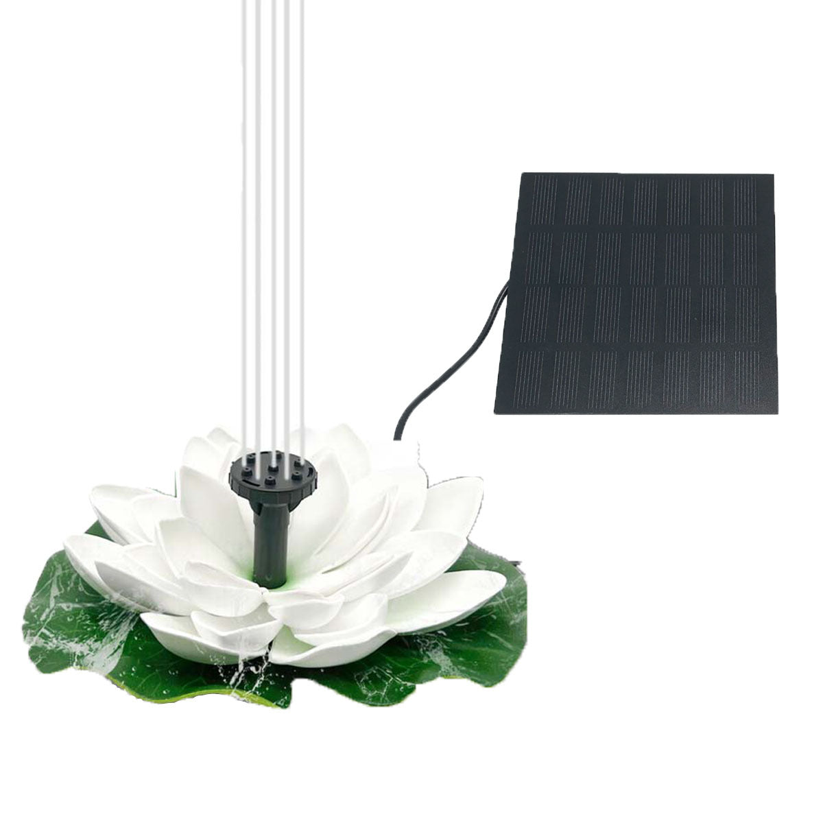 Solar Lotus Fountain – Floating Garden Fountain for Pools and Ponds