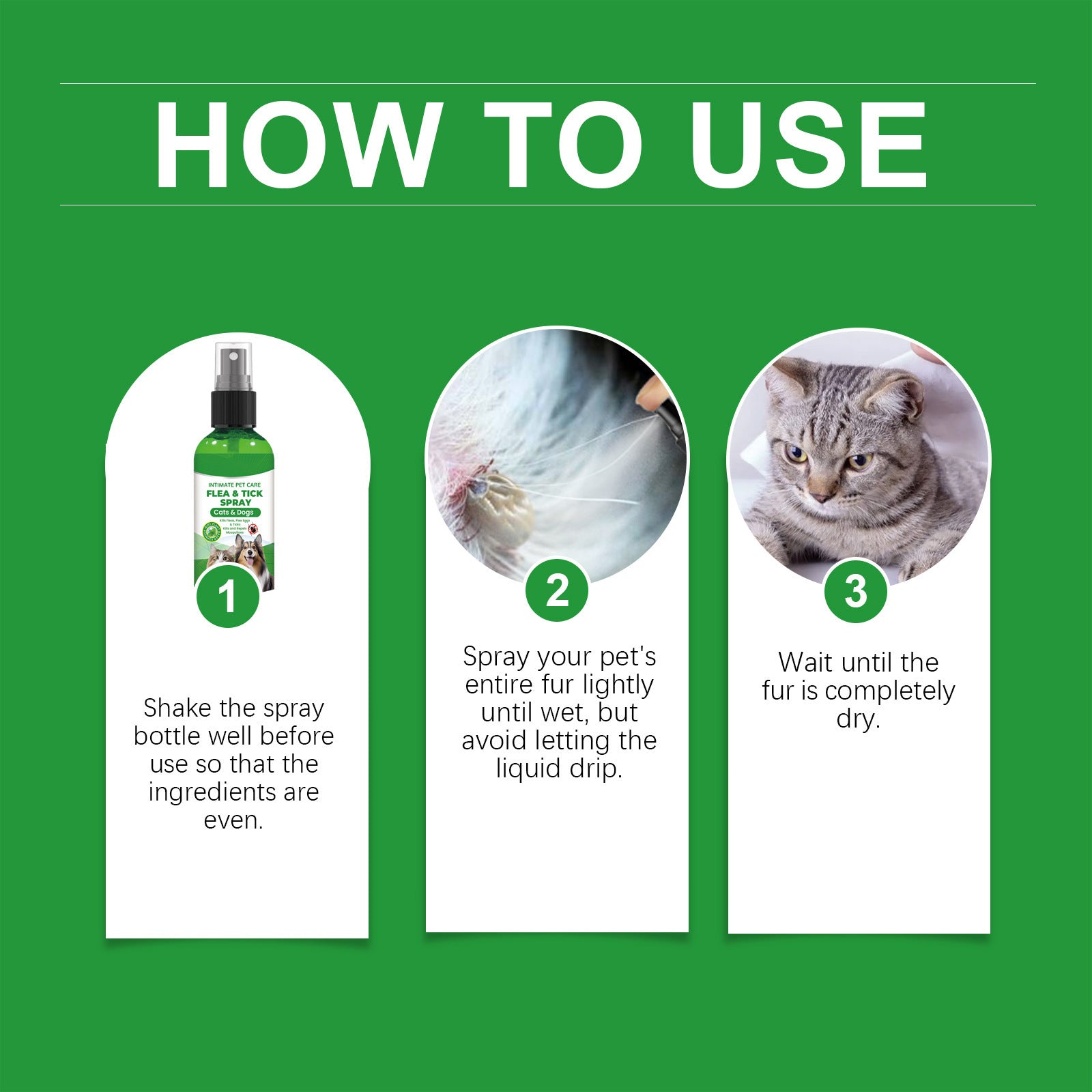 Natural Flea and Tick Protection Spray 🐱🐶