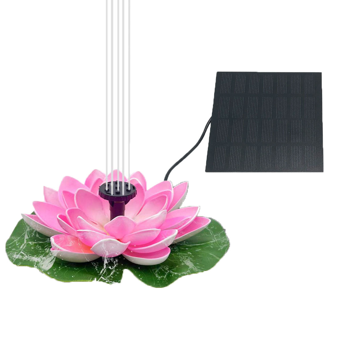 Solar Lotus Fountain – Floating Garden Fountain for Pools and Ponds