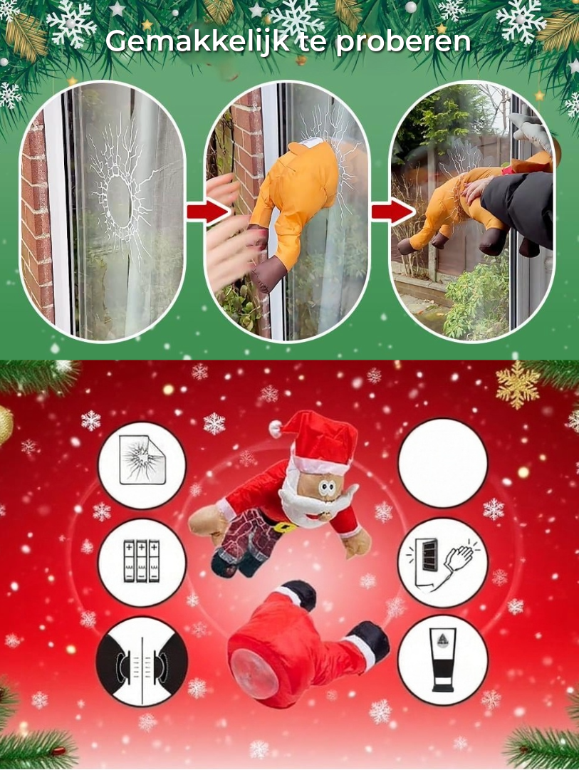 Funny “Oops!” Santa & Reindeer Decoration