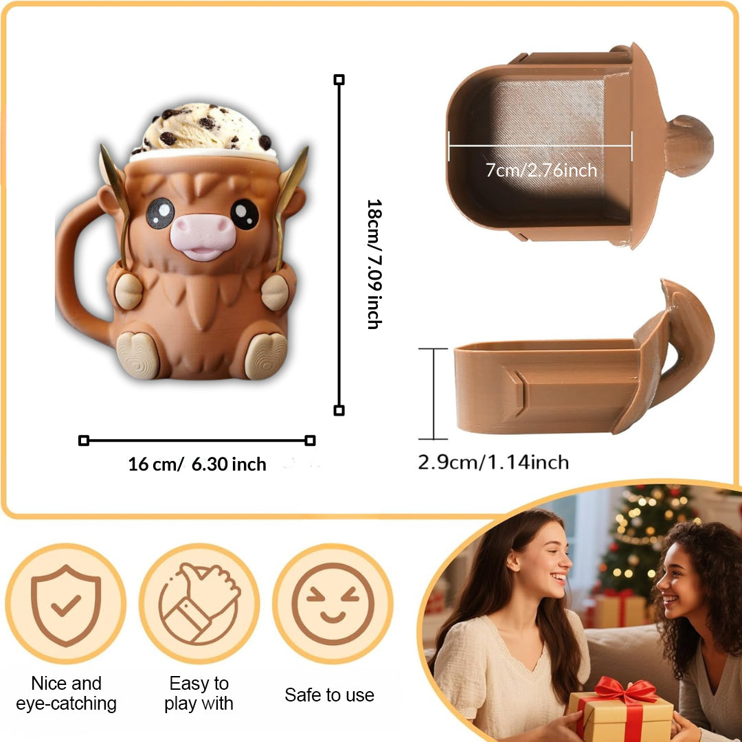 Anti-Drip Ice Cream Holder (Cow Design)