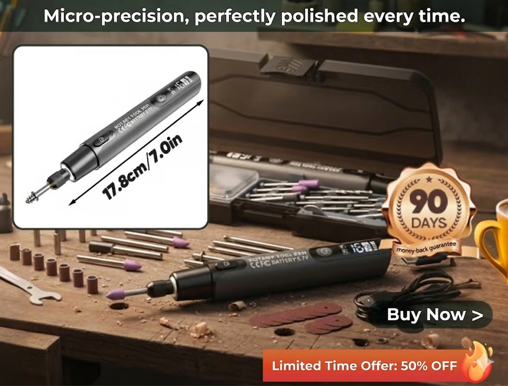 Professional Electric Multitool Set - Digital Speed Display - Built-in LED Light
