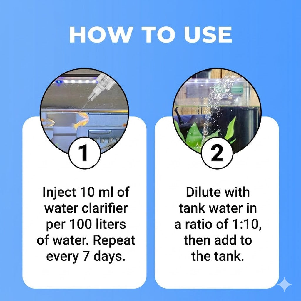 Powerful Aquarium Water Clarifier - 100ml - Against Cloudy Water