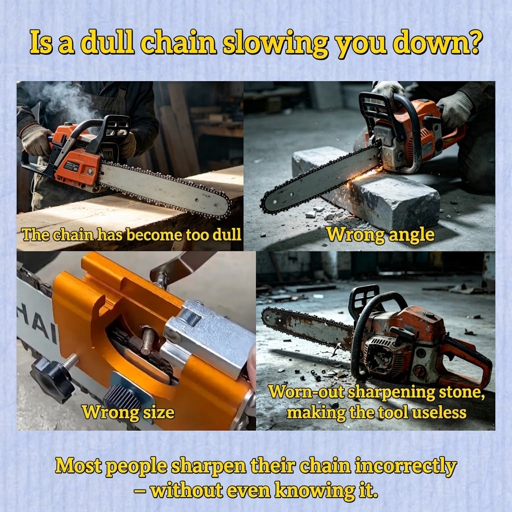 Compact chainsaw sharpener