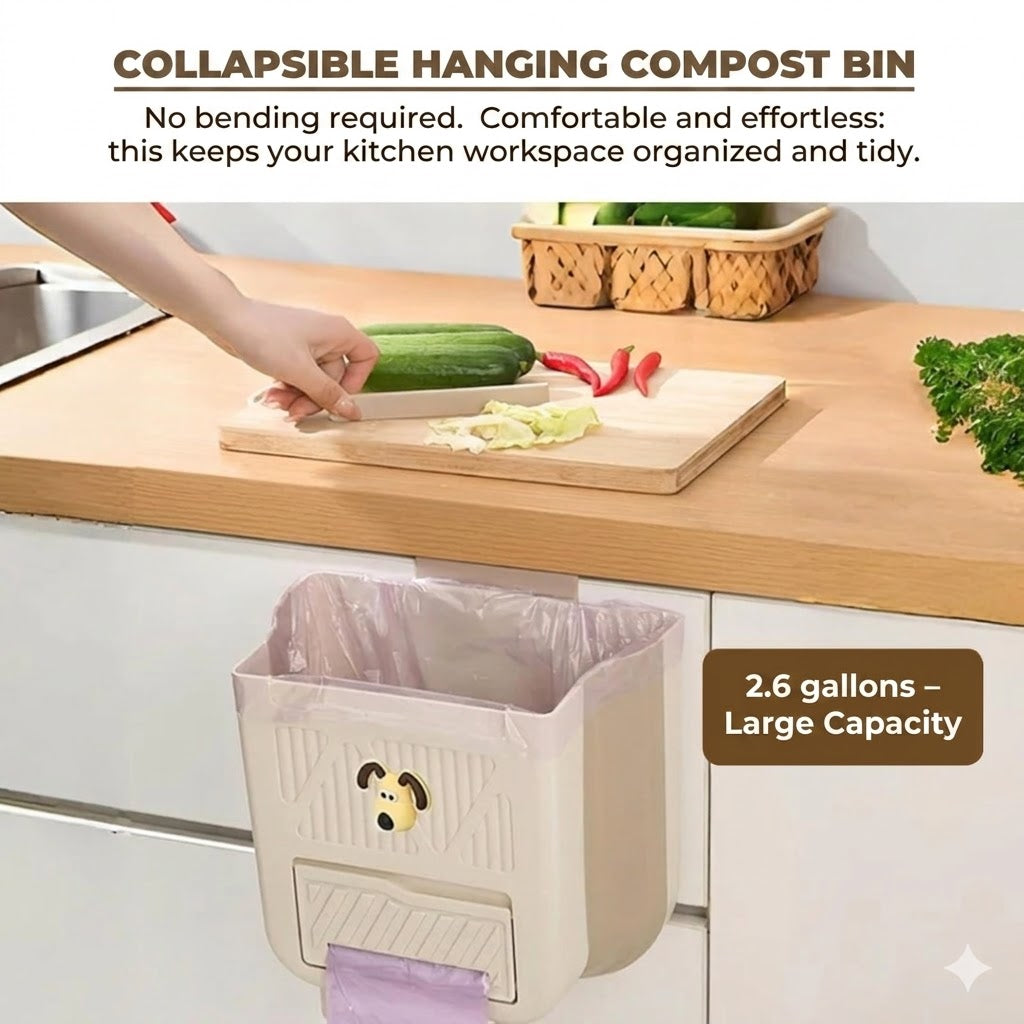 Space-Saving Collapsible Trash Can