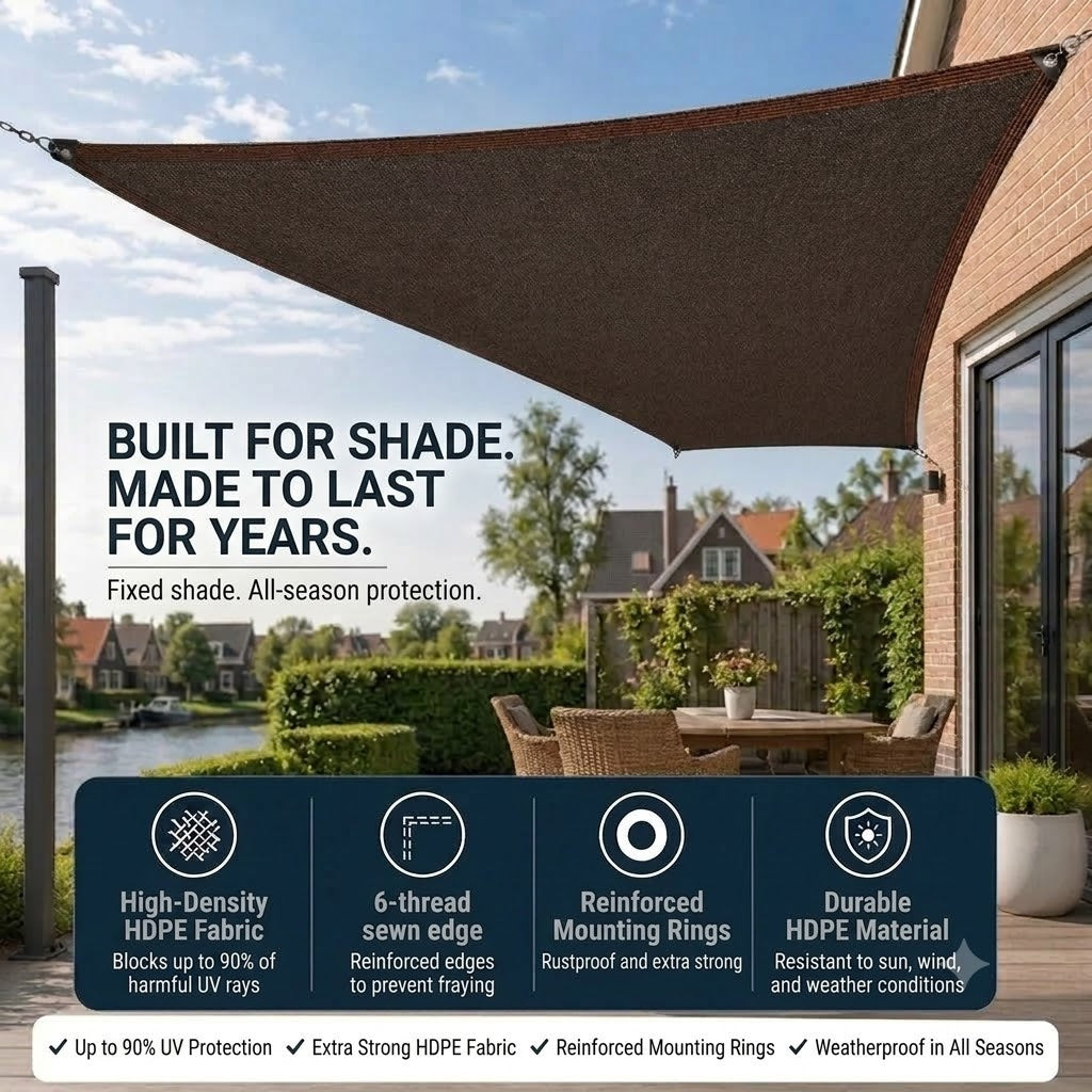 SunChill™ | Premium HDPE Shade Sail for Cool Shade and UV Protection