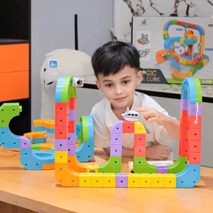 DIY Puzzle Train Track - Educational Block Set