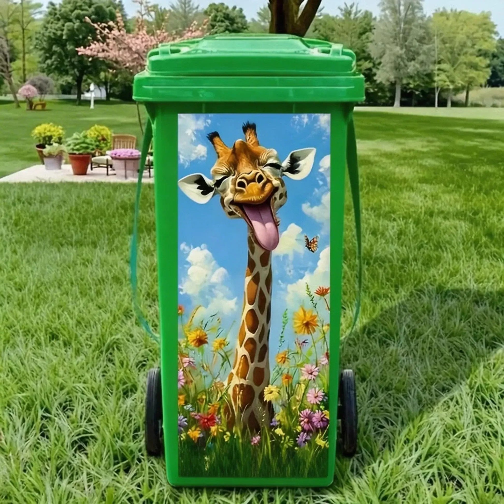 Creative Trash Can Stickers β Colorful Cartoon Motifs