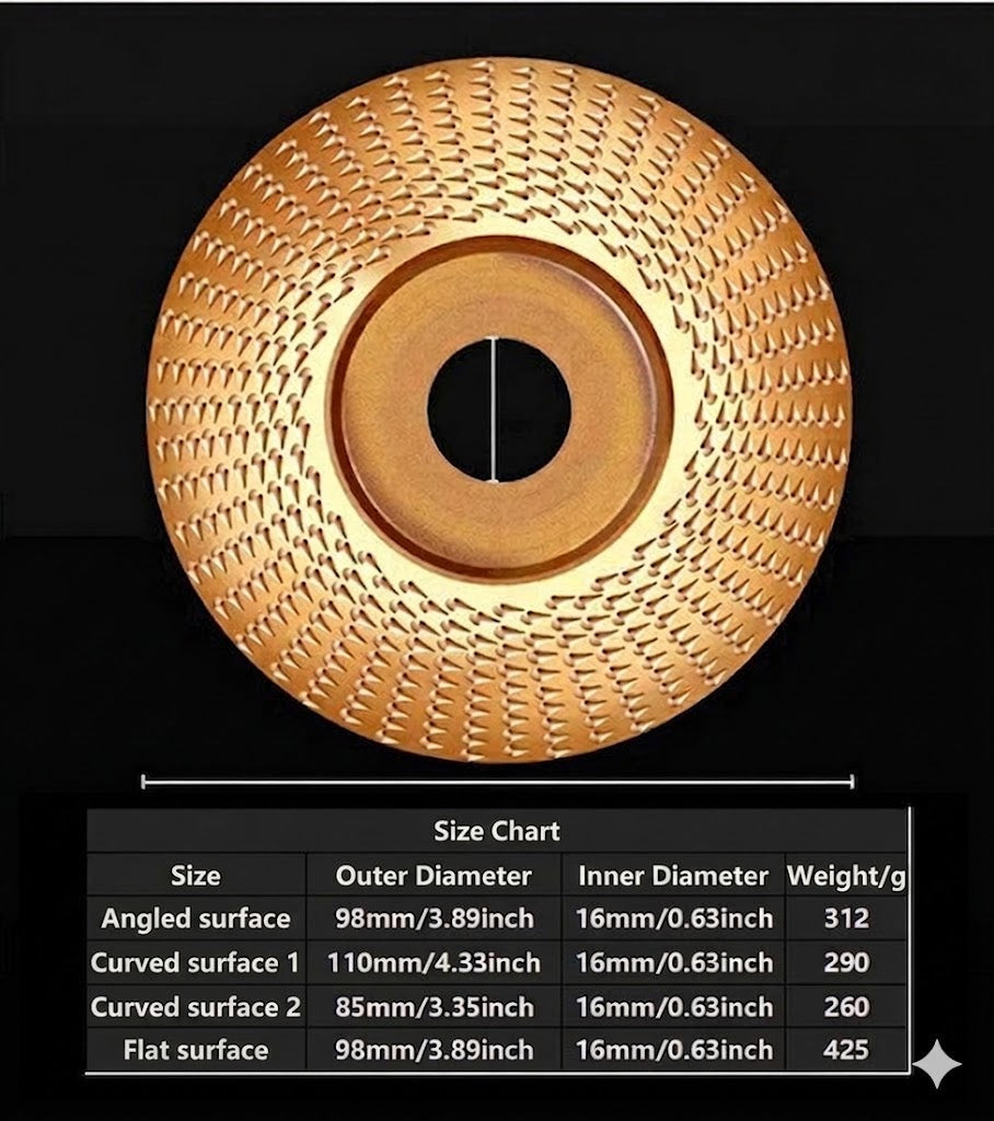 ⚙️ Grinding Discs for Woodworking – Fast Cutting, Sharp and Durable, Suitable for Angle Grinders