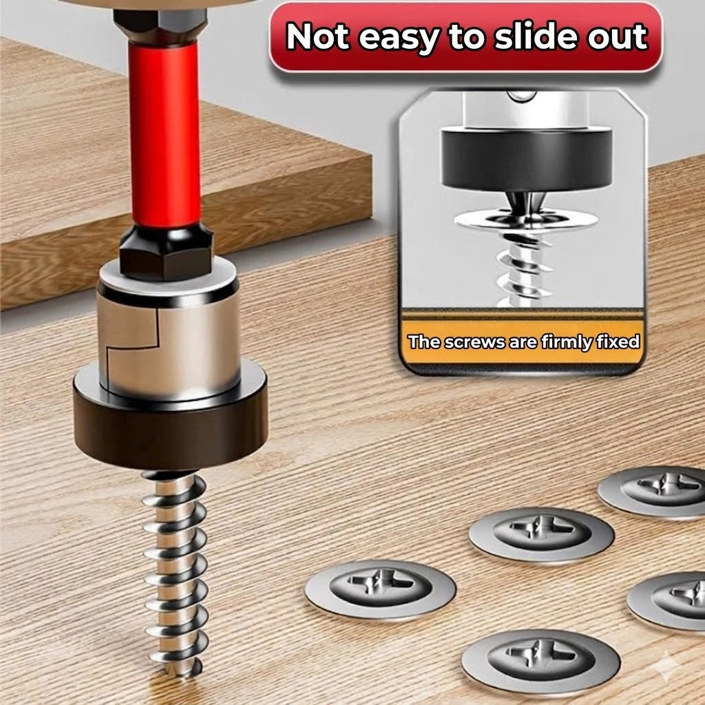 Magnetic S2 Steel Screwdriver Bits with Depth Stop