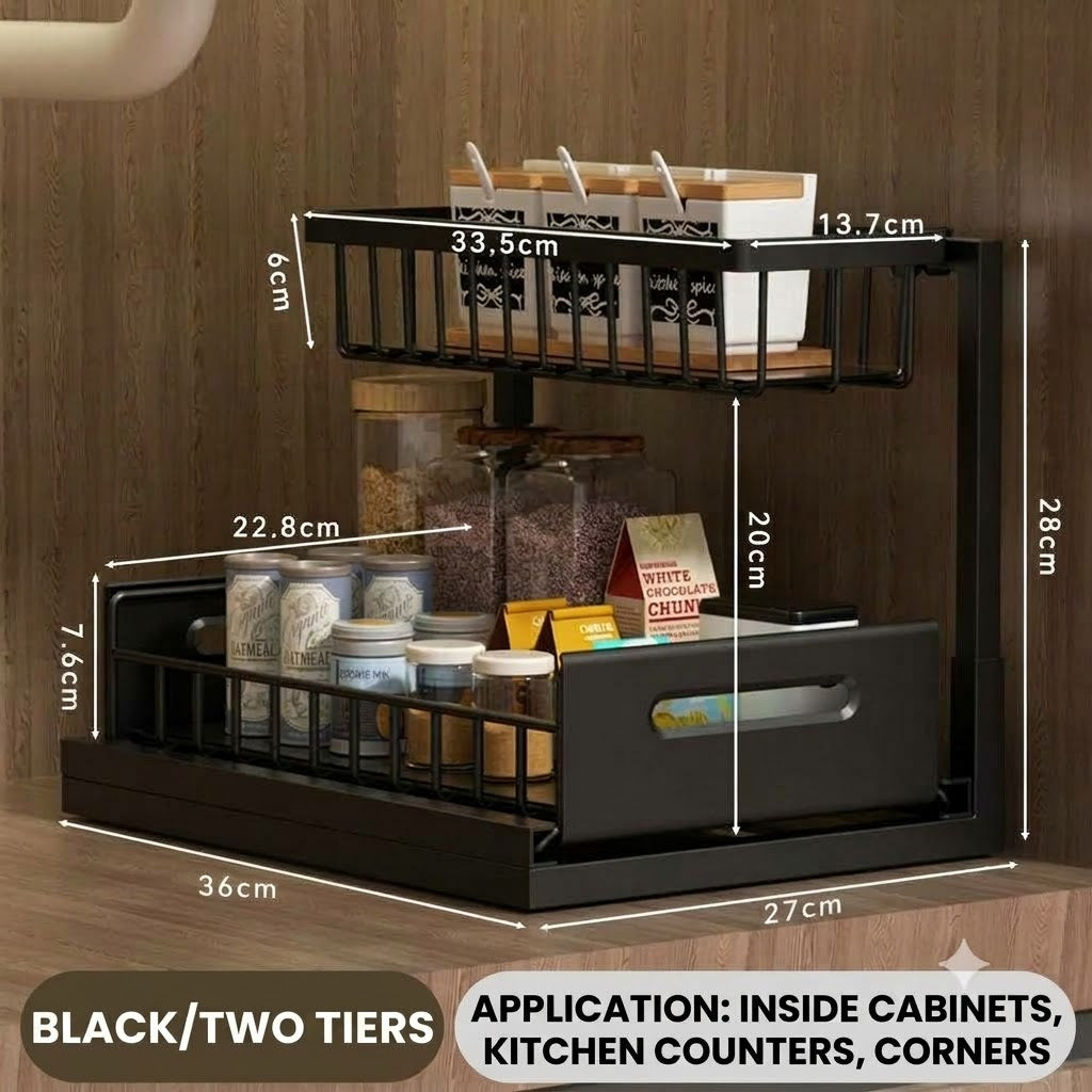 2-Tier Pull-Out Under-Sink Organizer
