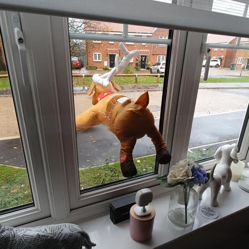 Funny “Oops!” Santa & Reindeer Decoration