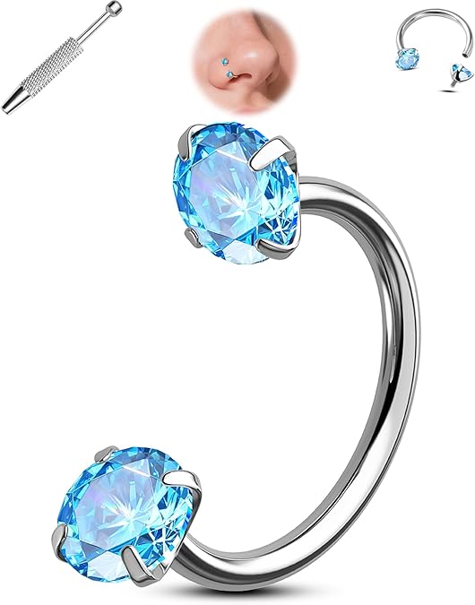 Horseshoe Nose Ring – Internally Threaded, Comfortable to Wear