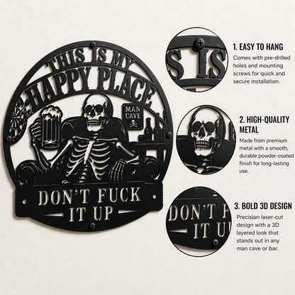 ππΊ "This is my happy place": Fun decoration for a space exclusively for men