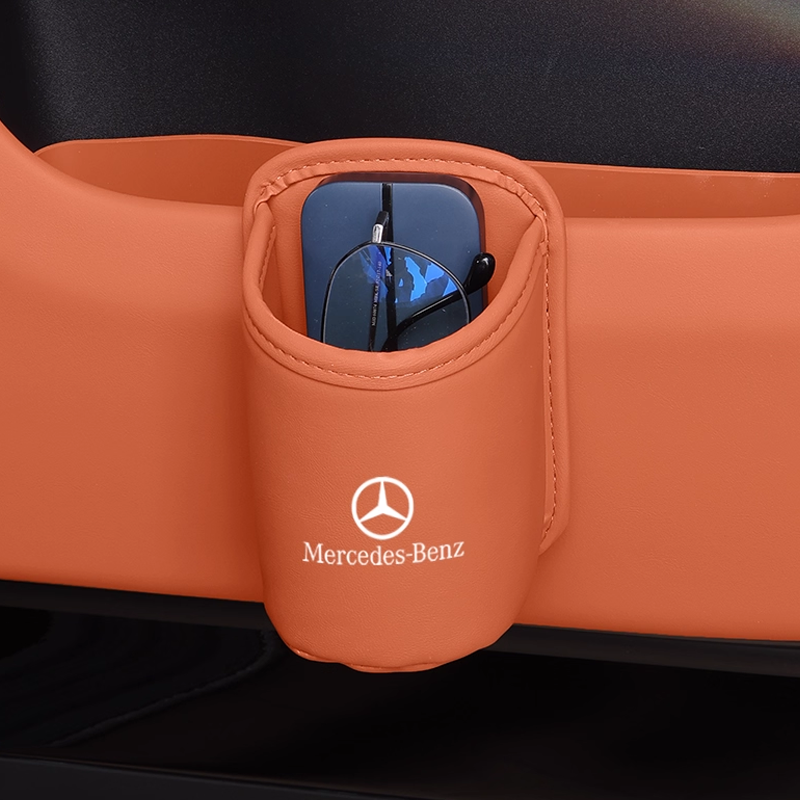 Leather Coffee to Go Holder - Portable Cup Holder with Clip