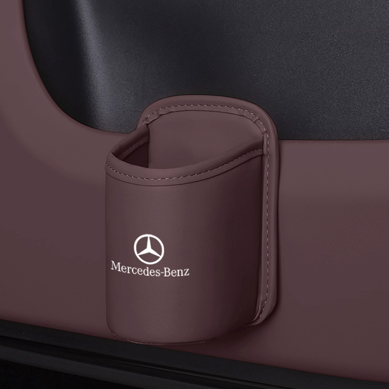 Leather Coffee to Go Holder - Portable Cup Holder with Clip