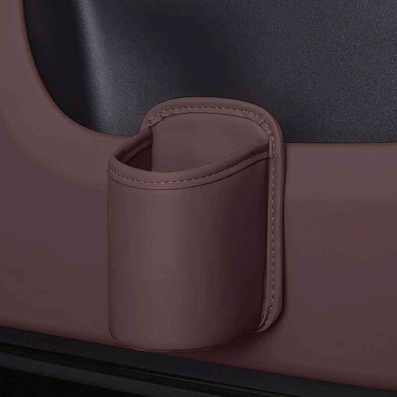 Leather Coffee to Go Holder - Portable Cup Holder with Clip