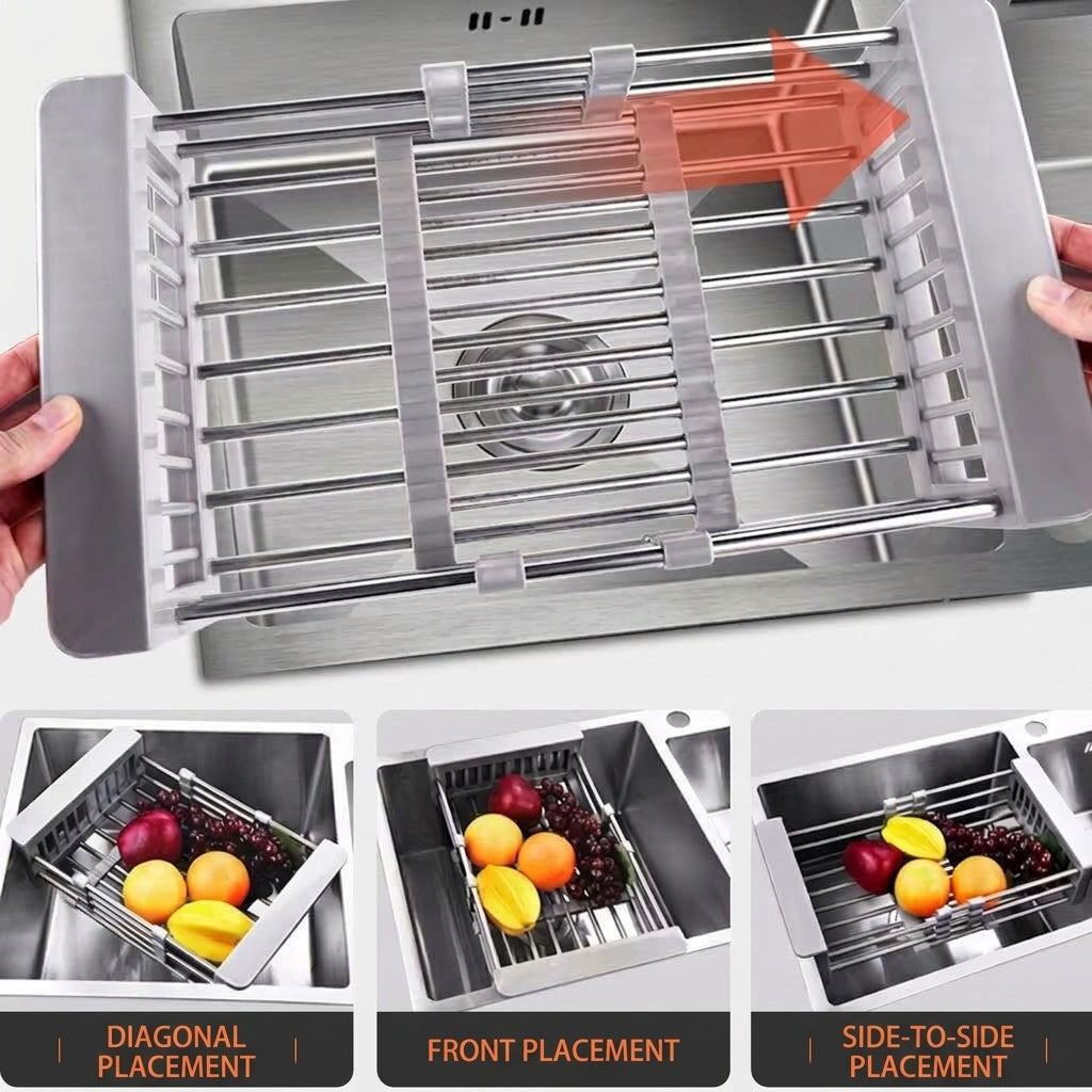 Adjustable Over-the-Sink Dish Drying Rack