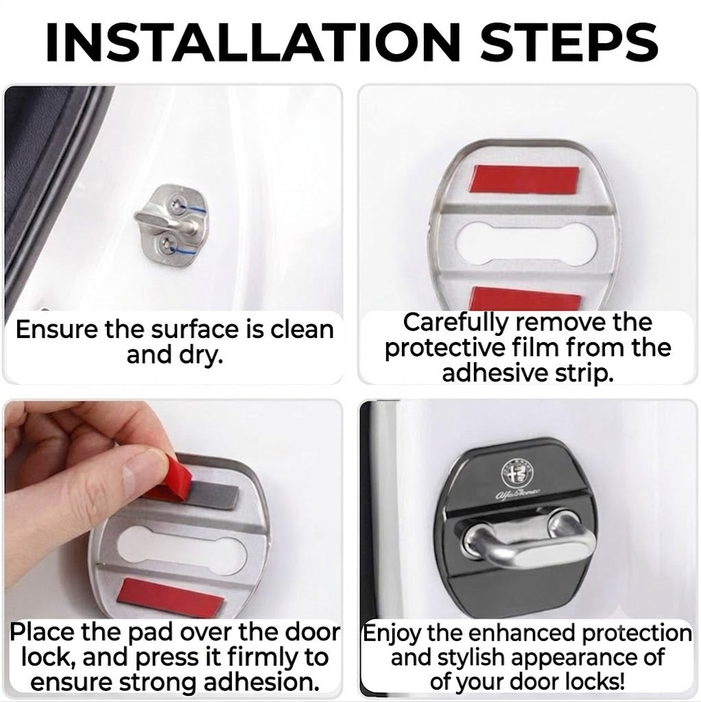 Premium Car Door Lock Protection Pads | Set of 4