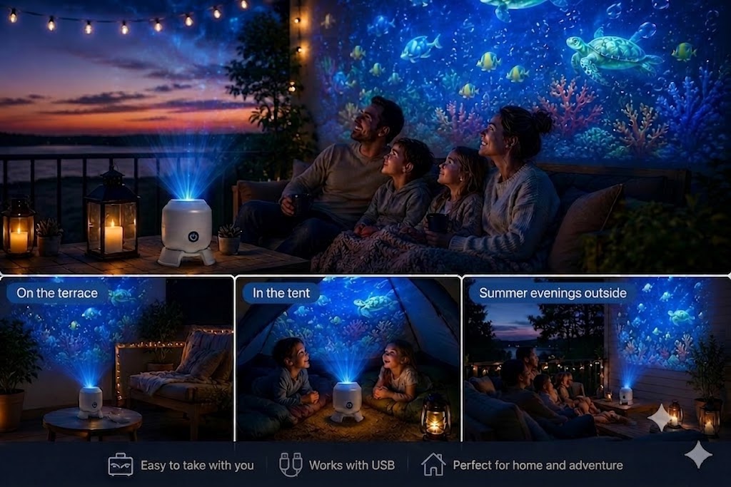 OceanDream Ocean Projector with Rotating LED Lights – Create a Dreamy Night